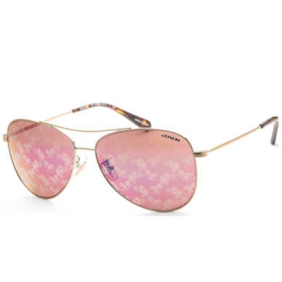 Coach Burgundy Mirror H&C Pilot Ladies Sunglasses - Picture 1 of 2